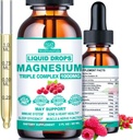 Triple Magnesium Complex, 500mg di Magnesio Glycinate, Citrate & Malate w. Vitamina D3 K2, Formazioni Chelate Alta Assorbimento, Liquid Magnesium Complex w/B6 Zinc per Bone, Sonno, Cuore, Energy Nerve