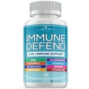 8 in 1 Supporto di difesa immunitaria, Integratore di capsule di immunità con Echinacea Zinc 50mg, Vitamina C, D3 5000 IU, Curcumina e Ginger, Echinacea - per bambini adulti (1 confezione)