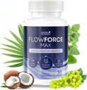 FlowForceMax Herbal Support Supplement - Natural Plant-Based Formula con Saw Palmetto Extract | 30 Chewable Tablets, 1 mese di fornitura, Made in USA