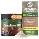 Polvere di monoidrato di creatina di EarthNutri - Supplemento di creatina puro per la resistenza del muscolo, resistenza e prestazioni - Non OGM, senza zucchero, Additivo-Free - per gli uomini e le donne, aromatizzato 250g