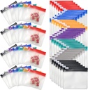 35&70 Pezzi sacchetto di pedana Zippered, Anglecai Pochette riutilizzabile per borse di medicina Portatile auto sigillante Medicina di viaggio Packets con Slide Lock Droga Baggies (70)