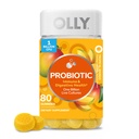OLLY Probiotic Gummy, 1 miliardo di CFU, Immune e supporto digestivo, Chewable Probiotic Supplement, Mango, 80 Count
