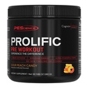 PEScience Prolific Pre Workout Polvere per uomini e donne con L-Citrulline Nitric Oxide Booster, Energy Powder & Nootropic for Focus – Preworkout Senza Beta Alanine – 40 Scoops, Sour Peach Candy