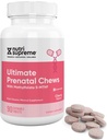 Nutri Supreme Vitamina Prenatale, Vitamine Prenatali Masticabili per le Donne con Folato Metilico altamente assorbibile, Multivitamina Prenatale Completa con Ferro, Kosher, Gusto di Ciliegia, 90 Conte