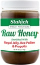 Stakich Royal Jelly, Bee Pollen, Propolis Raw Honey - Pure, Unprocessed, Unheated - 40 once