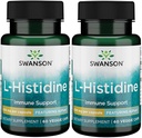 Swanson L-Histidine - Con la Partecipazione di Ajipure 500 mg 60 Veg Caps (2 Pack)