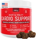 iHeartDogs Cuore e Vitalità Cardio Supporto per Cani - Dog Heart Health Supplement con Olio di Acciuga, Taurina, Flaxseed, Arginina, Estratto di Mirtillo, Coenzyme Q10
