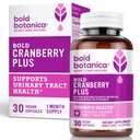Bold Cranberry Plus – 36 mg PACs – 100% PAC solubile – Tratto urinario UTI Supporto- Pillole di mirtillo per le donne e gli uomini- con vitamina C non OGM – 30 capsule vegane