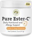 Polvere Ester-C pura per cani - 2 Oz - alternativa sana alle unghie dell'allergia del cane - supplemento di vitamina C per l'allergia del cane, supporto immunitario, sollievo dell'itch per cani - Made in USA