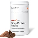 Momentous Essential Grass-Fed Whey Protein Powder - 20 g Whey Isolate Protein - NSF Certificato per lo sport - senza glutine - 24 Serve per uso quotidiano essenziale - Cioccolato - Pacchetto May Vary