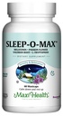 Maxi Health Adults Herbal Sleep-O-Max con radice di valeriana, melatonina, triptofano, Passionflower - Natural Sleep Supplement - Calm Sleep Support Formula