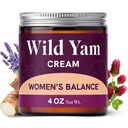 Crema di Yam Wild per l'equilibrio dell'ormone | 3450mg Yam Wild per il supporto di erbe Menopause & PMS | Arricchito con Vitex, Nero Cohosh, Lavanda & More | Estrogen & Progesterone Free Balancing Cream | 4 Oz.