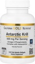 California Oro Nutrizione Antartico Krill olio, Ultra-High Omega-3 con Astaxanthin, Fragola Naturale & Limone Flavor, Non OGM, Gluten Free, 500 mg, 120 Fish Gelatin Softgels, 2 Pack