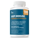 Dr. Tobias Probiotici e Prebiotici Immune Profondo, Doppio Azione Digestione & Supporto Immune con PreforPro Prebiotics & Delayed Release Spore Forming Probiotics for Women & Men, 180 Capsule, 90 Serve