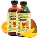 CHILDLIFE ESSENTIALS Bambini Multivitaminici & Minerali - Vitamine per bambini, Multivitaminico liquido per bambini, Multivitaminici per bambini, Vitamine Liquide, Baby Multivitamin - Arancione Naturale & Mango, 8 Fl Oz (Pack of 2)