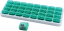 Organizzatore mensile di pillole, grande scatola di viaggio di pillola 31 giorno, caso di pillole giornaliere, contenitore di supporto di pillole per la vitamina, medicina, supplemento, olio di pesce, verde