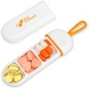 Organizzatore di pillole di viaggio Toplive, Portatile contenitore di pillole Mini organizzatore giornaliero di pillole, Piccolo organizzatore di medicina di viaggio del caso di pillole