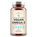 AMANDEAN Vegan Omega 3 supplemento. Premium Fish Oil Alternative. Algae DHA & EPA. Carrageenan Free Softgels. Acidi grassi essenziali algal. Cuore a base di piante, cervello, occhio, pelle, supporto immunitario. (60ct)