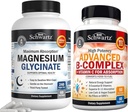 BioSchwartz ad alto assorbimento Magnesio Glycinate 500mg capsule (2 mesi di alimentazione) Plus Vitamina B Complex con vitamina C (2 mesi di alimentazione)