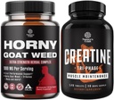 Bundle of Horny Goat Weed Extract Complex per gli uomini e le donne potenziato energia e Stamina e ad alta resistenza Tri Phase Creatine Pills - Optimal Muscle Builder Creatina Supplemento per gli uomini e le donne