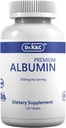 Dr.K&C Premium Albumin Protein Supplemento – Extra Strength 1000 mg 120 Tablets Healthy Kidney Liver Promote General Wellness Energy Support Life Balance 1pk