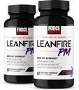 Fattore di Forza LeanFire PM, pillole di perdita di peso per le donne e gli uomini, Fat Burner e Pillole di perdita di peso per la notte a bruciare il grasso, aumentare il metabolismo, con Melatonin, 60 conte (Pack of 2)