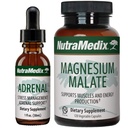 NutraMedix Energy Support Bundle - Include il supporto adrenale di energia Gocce liquide e Magnesio Malate Capsule per l'energia e il supporto atletico - No Caffeina - Set supplemento 2 pezzi