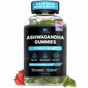 EFFECTIVE NUTRA Ashwagandha Gummies 1500mg | Stress Relief, Supporto Immune, Calma Mood, Energy | Natural Berry Flavor | 45-Day Supply | Vegan, Gluten-Free, Non-GMO | Supplemento per uomini e donne (90ct)