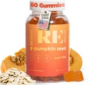 Olio di semi di zucca Gummies I Zucchero Senza Glutine Non OGM Integratori dietetici organici I Crescita dei capelli, Glowing Skin Prostate Health Urinary Tract Support I 240 Grammi I Confezione di 60