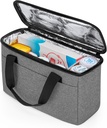 Trunab First Aid Bag Empty Small Medicine Storage Case, sacchetto di raffreddamento per farmaci isolati, organizzatore di bottiglie per prescrizione, insulina, integratori o forniture mediche, grigio (solo per pannolini)