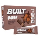 Bar costruito, barre di proteine di Puff, Brownie Batter Puff, 17g snack proteici, barre on-the-Go, solo 140 calorie, 6g zucchero, collagene, senza glutine, 12 conte