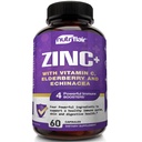 NutriFlair Zinc 50mg - con vitamina C, Elderberry, Echinacea Purpurea Extract, Zinc Oxide - Confronta con picolinate, Citrato, Ossido - Pillole di Formula di Supporto Immune complete con 4 Difesa Immune