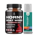 Bundle di Horny Goat Weed per gli uomini - Supplemento maschio ad alta resistenza, e Lidocaine Desensitizing Topical Spray Climax Control per prestazioni più lunghe - Boost Endurance e Stamina Fast Acting