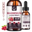 (2 Confezione) Magnesio Glycinate Liquid Drops | 1000mg Liquid Magnesium Complex con D3, L-Thea & GABA per energia, sonno, nervo e salute del cuore, ad alto assorbimento, Raspberry Flavor