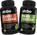 Pillole di sostegno di Detox & Intestine Detox - Pulitore Probiotico ad alta resistenza con il supporto di Gut Flora Intestinale - Natural Oral Herbal Oregano, Acido Caprylic, Wormwood & Black Walnut