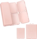 FYY 2 Pcs Daily Pill Organizer, 7 scomparti Portable Pill Case Travel Pill Pill Organizer,[Folding Design] Pill Box per Purse Pocket per tenere Vitamine,Cod Liver Oil,Supplements e Medication-Pink
