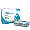 Wipes Sterile Saline Winner, 6" x 8" Large Personal Care Wipes, Gentle Saline Pads for Piercings, Multi-Purpose for Sensitive Eyes and Face, Individually Wrapped, 70 Count