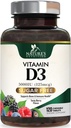 Vitamina D3 5000 IU (125 mcg) Integratore di vitamina D ad alta resistenza della natura Masticabile per la salute del supporto immunitario - Integratori di ossa, denti e muscoli - Zucchero libero, Non OGM, Gluten Free - 120 conteggi Tablet