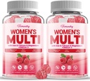 Gummie Multivitaminiche Donne senza zucchero - Alto assorbimento Multivitamina per le Donne Gummy con Omega-3, Astaxantina, Calcio, Ferro, Vitamina A, C, D3, K2, E, B6, B12 - Supporta pelle, Capelli, Energia, Immune