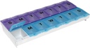 EZY DOSE (14-giorni) AM/PM Pill Case, Medicine Planner, Vitamin Organizer Box, 2X-Large Locking Compartments to Secure Prescription Medication and Prevent Accidental Spilling, Color May Vary, BPA Free