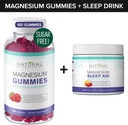 Gummie di Magnesio senza zucchero (180 Gummies) e Magnesio Polvere notturna con Citrato di Magnesio, Melatonina, L-teanina e GABA - Vegan, Gelatin-Free, Gluten-Free, Non OGM