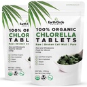 Organic Chlorella Tablets 400 Count | Superfood ad alta potenza | Pillole di clorofilla da 100% Pure Green Algae | Parete cellulare rotto per l'assorbimento massimo | Vegan, Kosher, Non-GMO | 4 schede al giorno (2-Pack)
