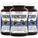 FarmHaven Magnesium Glycinate & Malate Complex w/ Vitamina D3, 100% Chelated for Max Absorption, Vegan – Bone Salute, Nervi, Muscoli, 360 capsule, 180 giorni