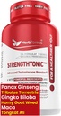 Integratore di supporto al testosterone per gli uomini - Coreano Panax Ginseng & Tribulus Terrestris - Supporta energia sana, resistenza & Stamina - 60 capsule vegane