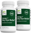 Terry naturalmente Omega-7 Dry Eye Relief - Integratore per la salute degli occhi con l'olio di semi di semola - Integratore alimentare per aiutare il sollievo degli occhi secchi - 60 Softgels, 2 Pack