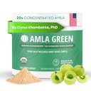 Amla Powder & Green Tea Superfood Supplemento, 20x Ultra Concentrated Amla, Antiossidante Supporto, Realizzato con Oolong Tea e Ocavo indiano, Organico, Vegan, Classic Flavor, 30 Serve