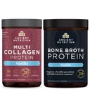 Antica Nutrition Multi Collagen Protein Powder, Vanilla, 24 Serve + Bone Broth Protein Powder, Vanilla, 20 Serve