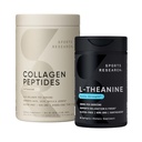 Peptidi di collagene di ricerca sportiva Tipo idrolizzato 1 & 3 Integratore di proteine della polvere Facile miscelare nutrienti vitali e proteine e supplemento di L-teanina a doppia resistenza per messa a fuoco, rilassamento e allerta
