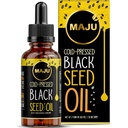 Maju Superfoods Black Seed olio - 3 volte TQ, freddo-pressed, formato di viaggio, 100% turco nero Cumin Seed olio, liquido puro Blackseed, bottiglia di vetro, 2 Oz