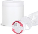 Extra Large Supplement Organizer con 4 scomparti Dispenser facile aperto Pillola Medicina mensile Vitamine organizzatori Pillole di stoccaggio bottiglie, Bianco